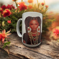 Braids & Gold Beads Mug